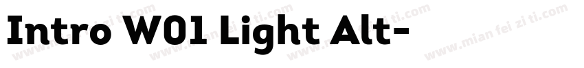 Intro W01 Light Alt字体转换